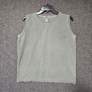 Eddie Bauer Shirt Womens Large Green Tank Top Sleeveless‎ Comfort Ladies